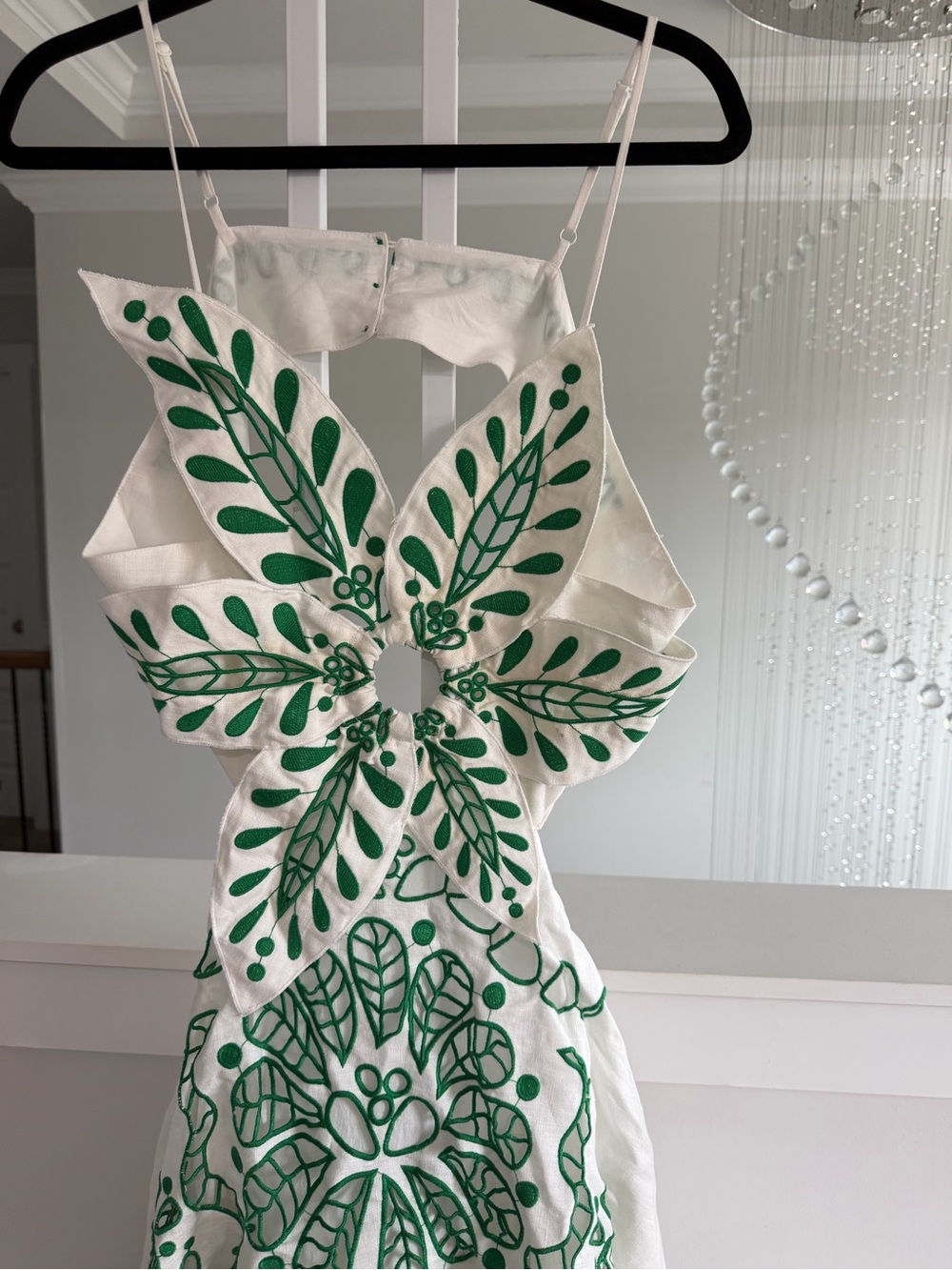 Farm Rio Tiered Eyelet Dress with Floral Cutwork - Picture 5 of 11